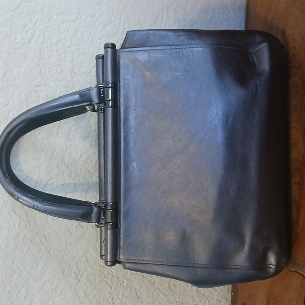 NWT Coach Metallic Silver Grace Bag With Coach Cherry Keychain 🍒 - Picture 7 of 16